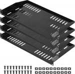 VEVOR 1U serveririiul, 4 pakki, 50Lb, ventileeritav poom, seinale v&otilde;i riiulile paigaldatav riiul, 254mm s&uuml;gavus, hea &otilde;huringlus 482mm kapi arvutiv&otilde;rguseadmetele