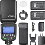 Godox V860III-S kaamera v&auml;lklambi komplekt Sony jaoks, TTL GN60 HSS kaamera v&auml;lklambi 2.4G juhtmevaba X s&uuml;steem 1/8000 1.5s taastumisaeg ja LED modelleerimisvalgus koos softboxi, hajuti, v&auml;rvifiltriga.