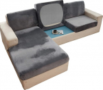 C / N diivanipadja kate Stretch Velvet diivanipadja katted diivanipadja kaitse diivanipadja kaitse diivanikate kaitsvad katted eemaldatavad diivanipadja katted Chaise Longues helehall