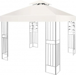 Gazebo asenduskatted 3x3m 160gsm Cream Outdoor Garden Gazebo veekindel koos Double Decker katuse katte asendamine telk katusekatusega Garden Patio Party Tent (Ainult