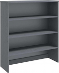 vidaXL lisa Highboard kapi kapi k&uuml;ljepaneel sahtli kirst tumehall 90 x 30 x 100 cm massiivne m&auml;nnipuit