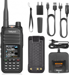Talkpod A36plus 8W Dual Band Radio 3200 mAh akuga, suure ulatusega k&auml;siraadio t&auml;iskasvanutele Walkie Talkies sisaldab t&auml;ielikku komplekti (must)