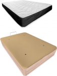 Somnia Descanso - Bombay 20 Memory Foam madrats &uuml;mberp&ouml;&ouml;ratav + kokkupandav puidust voodi - suur maht - Cambria 135 x 190 cm