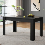 Modernne lihtne s&ouml;&ouml;gilaud, ristk&uuml;likukujuline s&ouml;&ouml;gilaud, nelja jalaga laud, kohvilaud, t&ouml;&ouml;laud, kohvilaud, laud elutuppa, s&ouml;&ouml;gituppa ja k&ouml;&ouml;ki, 116 x 65 x 75 cm (Must)