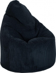 Hippo Bean Bag | Jumbo Cord 'The Rhinoor' | Play Lounger elutoas | Bean Bag | Made in the UK | Ergonoomiline disain tundide pikkuseks l&otilde;&otilde;gastumiseks (Must)