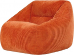 Icon Natalia Bean Bag tool t&auml;iskasvanutele, oranž, pehmed Corduroy kangas, hiiglaslik Bean Bag n&ouml;&ouml;r koos t&auml;idisega, Bean Bag tool, mugav tugitool elutuppa, lounge, magamistuppa, kontorisse.