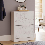 Vida Designs kingakapp 2 sahtliga kingade hoidmise korraldaja (valge marmor)
