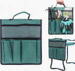 Foldable Garden Bags Knee Pads Garden Tools Bags Garden Carry Bag Gardener's Bench Knee Bag Caddy Storage Bag Tote Organizer Yard Tool Hand Tool Storage