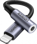 Ugreen Lightning ja 3,5 mm k&otilde;rvaklappide adapter MFI sertifitseeritud Aux adapter Lightning ja Jack audio adapter &Uuml;hildub iPhone 11 11 Pro X XS Max XR iPhone 7 Plus 8 Plus 6 Plus 6S jne.