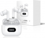 In-Ear Bluetooth k&otilde;rvaklapid PRO BT-14 - 5.3 juhtmevabad Bluetooth k&otilde;rvaklapid USB C HiFi Stereo ja s&uuml;gava bassiga - Valge