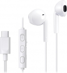 JVC HA-FR17UC-W Bud-Type USB-C k&otilde;rvaklapid sisseehitatud DAC-iga v&otilde;imsa ja kristallselge heli, praktilise mikrofoni ja 3-nupulise kaugjuhtimispuldiga &auml;&auml;rmiselt kompaktses disainis (valge)