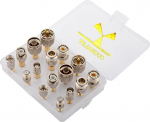 16 t&uuml;&uuml;pi RF koaksiaaladapteri komplekt universaalne SMA kuni BNC/UHF/N t&uuml;&uuml;pi/F-t&uuml;&uuml;pi pistikupesa adapter traadita LAN seadmete koaksiaalkaabli Wi-Fi raadiote v&auml;lisantennile koos karbiga
