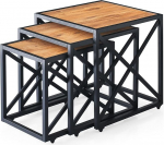 Hanah Home Elegantne m&auml;nnist pesulaudade komplekt (3 tk), 100% melamiinkattega, 18 mm paks, suurused: 44,5 x 50 x 52,5 cm, 38,5 x 47,5 x 47,5 cm, 32,5 x 45 x 43 cm, ideaalne kaasaegsetesse eluruumidesse.