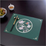 Platzdeckchen-Set, Esstischsets, 2-teiliges Tischset im chinesischen Stil, Esstisch, Sch&uuml;ssel, Tasse, Muster, K&uuml;che, Tischset, Wohnkultur (V&auml;rv : C, Suurus : 30 * 40cm) (V&auml;rv : C)