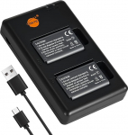 DSTE 2tk NP-BX1 (1800mAh/3.6V) akulaadija &uuml;hildub Sony NP-BX1/M8, Sony ZV1, ZV-1, Cyber-Shot DSC-RX100 VII, DSC-RX100 II, DSC-RX100M II, DSC-RX100 III, DSC-RX100 V, DSC-RX100 IV HDR-CX-ga.