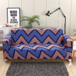 Diivan viskab diivanikatte elastne, 1/2/3/4-kohvri elastne Stretch Slipcover Diivan Kaitsekate pol&uuml;estrist pestav mittelibisev diivanikate (lilla Chevron, 4-kohvri (235-300 cm))