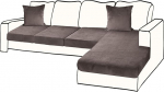 BT.WA sektsiooniline diivan katab 4 tk istmepadja sametist eraldatud L kuju diivanikate Stretch diivan Slipcover koos 2 padjakattega m&ouml;&ouml;bli kaitsja (diivan, 3 istekohaga + 1 Chaise, kohv)