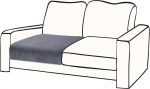 BT.WA diivanipadja kate Velvet 1 t&uuml;kk Stretch tugitool Cover eraldi diivan Slipcover m&ouml;&ouml;bli kaitsja (1 istuja v&otilde;i diivan seljatugi, tumehall)