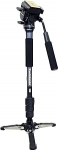 Koolehaoda Professional Camera Aluminium Monopod Fluid Video Head koos kokkupandava kolme jalaga tugistendiga, Max: 58.2"