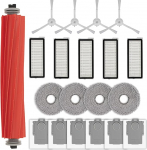 Q Revo S varuosade tarvikute komplekt Roborock Qrevo S, Qrevo Pro, Qrevo MaxV, QRevo Plus robottolmuimejale, 1 rulliharja, 4 valget k&uuml;lgharja, 6 tolmukotti, 5 HEPA-filtrit, 4 mopipadjakest.