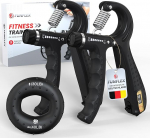 FUNFLEX Hand Trainer, Finger Trainer, Grip Strength Trainer, 2 komplekti, 5-60 kg, reguleeritav vastupanu Forearm Trainer, Grip Ring, s&otilde;rmede tugevus Grip Trainer, Fitness Strength Training for Hand