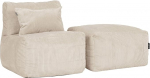 Icon Noa Bean Bag and Stool, modulaarne diivan t&auml;iskasvanutele, Hall, kohev Corduroy kangas, nurgadiivan, mugav Bean Bag diivan koos t&auml;idisega, lamamistool, Lounge, elutoa m&ouml;&ouml;bel