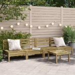 Homgoday Aia diivanid ilma k&auml;etoeta 4 Pack veekindel m&auml;nnipuidust Outdoor Garden Bed Diivan Diivan Aed Elutuba Patio Outdoor m&ouml;&ouml;bel