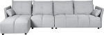 Beliani Tomra 4-kohaline nurgadiivan koos Chaise Longue'ga paremal helehall L-kujulise pehmendusega modernne