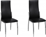 VidaXL Chaise de salle &agrave; manger 2 tk Cuir artificiel Noir