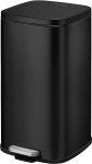 Fackelmann LONDON Pedal Bin 6L - stiilne disain, mattmust, pehmendusega kaane ja s&otilde;rmej&auml;lgedeta pind, umbes 20 x 26 x 29 cm.