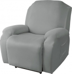 FANSU Stretch Cover for Recliner Chair, T&auml;ielik tugitooli kaitse tugitoolile, taskutega tavaline tugitooli kate, elutuba, elastne kate teleritoolile (Hall, 1 iste)
