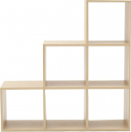 Rebecca Mobili RE6045 raamaturiiul 6 riiulit puidust pruun tellimus elutuba lastetuba 97,5 x 97,5 x 29 cm (K x L x S)