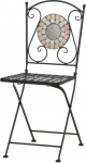 Siena Garden Prato klapptool 37 x 35 x 91 cm Raam terasest matt must pind: Keraamiline mosaiik
