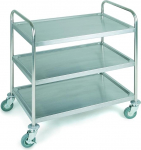 APS Serving Transporter u. 91 X 59 cm, k&otilde;rgus 93 cm Roostevabast terasest matt, 3 Borde bordma&szlig;e: u. 83 x 51 cm Stein Between the Borden: 26 cm