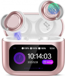 ZYHKON Bluetooth k&otilde;rvaklapid, Bluetooth 5.4 Sleep k&otilde;rvaklapid k&otilde;rvaklappidega koos puuteekraaniga, 48H m&auml;nguaeg Mini k&otilde;rvaklapid HiFi heli/5 EQ režiimi/ENC m&uuml;rasummutusega, juhtmevabad k&otilde;rvaklapid k&uuml;ljel magajatele