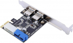 Bewinner PCI-E / USB3.0 Seeria kaart laienduskaart 19PIN esipordi, 2 port Desktop Card, Toetus XP 32/64 ja PCIE kaart kuni, vaikimisi