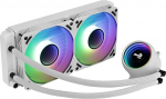 AeroCool MIRAGEL240W, protsessori vedelikjahutus, 2x12cm ARGB ventilaator, TDP 400W, valge