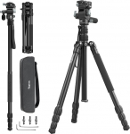 SMALLRIG 73 Inch Video Tripod for Vertical/Horizontal Recording Video Tripod Monopod with Quick Release Plate for DSLR Cameras with Carry Bag Load 11lbs / 5kg FreeBlazer CT195-4307