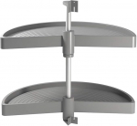 Emuca - K&ouml;&ouml;ginurga p&ouml;&ouml;rlevate salvede komplekt, 1/2 karussell &Oslash;650mm 800mm pimedale nurgale, hall