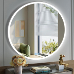 baklon Bathroom Mirror with Lighting Round Bathroom Mirror Wall Mirror