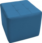 Factory Direct Partners Tufted Square Accent Ottoman; Beautifully Upholstered Furniture for Modern Home, Office, Library or Waiting Area; Seating, Footstool, Side Table - French Blue