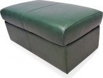 Quattro Meble H-5 Green Real Leather Folding Stool with Storage Space Stool Cowhide Seat Cube 90 x 55 cm Footstool Puff Green Gloss Real Leather Antique Green