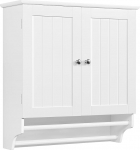 Yaheetech Vannitoa kabinet seinakapp seinakapp top kapp kahe uksega seinariiuliga top kapp 2 r&auml;tikur&ouml;&ouml;bastega k&ouml;&ouml;gikapp hoiukapp riiuliga valge