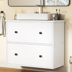 YITAHOME Vannituba Vanity Unit, seinale paigaldatud vanity Unit 2 sahtliga, vannitoa kapp, vannitoa korraldaja vannituppa, korterisse, valge