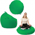 BuBiBag 2-in-1 Bean Bag istmepadi koos t&auml;idisega, Medium, l&auml;bim&otilde;&otilde;t: 110 cm, &otilde;unaroheline, sise- ja v&auml;listingimustes kasutatav Bean Bag, sobib lastele, sise- ja v&auml;listingimustes kasutatavale lastetoale, vee- ja