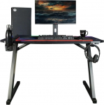 Konix Spectra Gaming Desk 120 x 60 x 75 cm Z-kujuline - 30 LED režiimi - metallraam - tassihoidja - k&otilde;rvaklappide hoidja - must