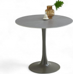 JOSH &uuml;mmargune s&ouml;&ouml;gilaud marmori v&auml;limusega, hall, erakordne s&ouml;&ouml;gilaud metallist raamiga k&ouml;&ouml;ki ja s&ouml;&ouml;gituppa, 90 x 75 x 90 cm (B x K x S)