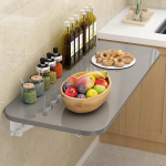 Kokkupandav seinale paigaldatav puidust k&ouml;&ouml;gilaud Drop Leaf Folding Table Laundry Folding Table Floating Desk Wall Mounted Workbench Foldable Bench