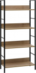 vidaXL 4-tasandiline raamaturiiul 60 x 27,6 x 124,5 cm puitlaastplaat