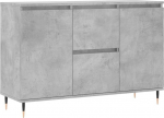 vidaXL Sideboard, kapp, palju hoiuruumi, Highboard elutoa kapp, raudjalgadega, kapi k&uuml;ljenduskapp, k&uuml;lgkapp, betoonhall, puitmaterjalist